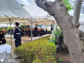 顕彰碑献花式における追悼の辞