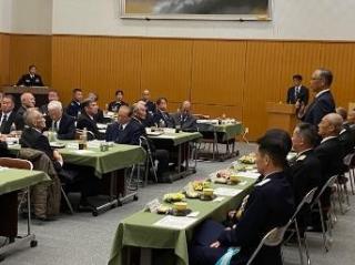 会食における村川同窓会長の挨拶